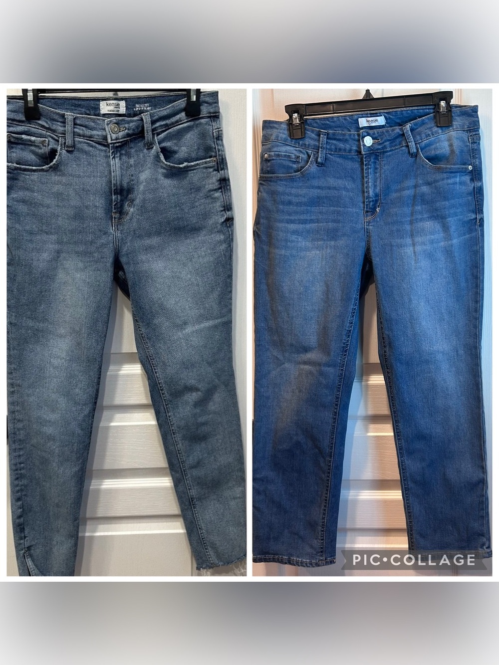 Lot of 2 Kensie Women’s Jeans Size 10/30 Straight Leg MD Wash, Skinny Raw Hem